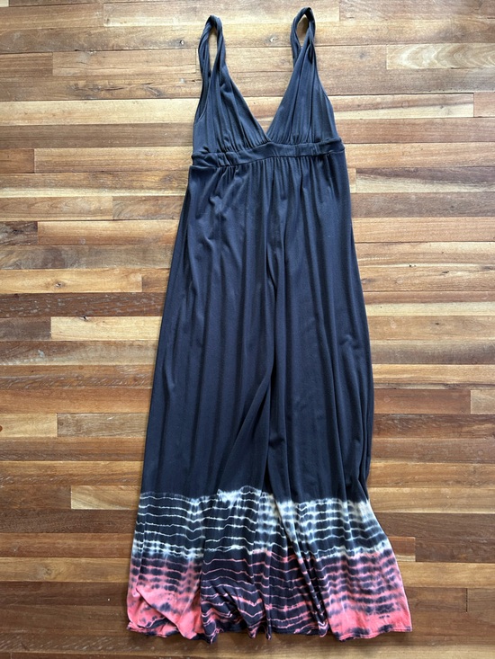 Gypsy 05 Dresses & Skirts - Gypsy Black Pink Maxi Dress Tie Dye Bottom Empire Waist S